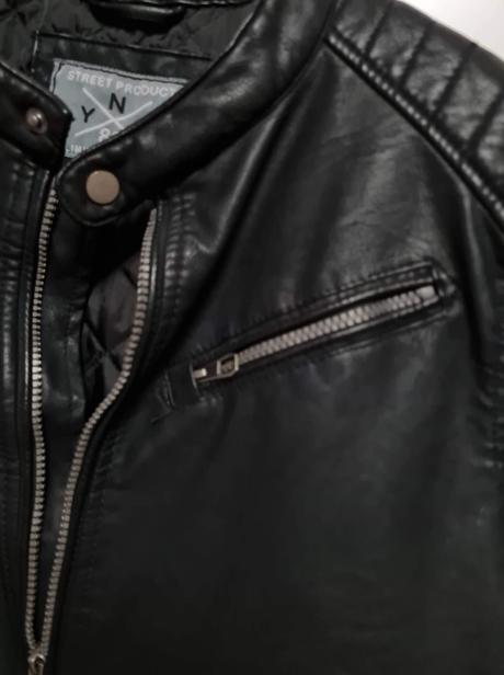 Zateplená kožená bunda, c&a,176