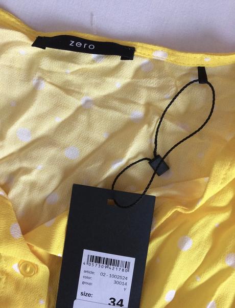 Zero žlto-biela bodkovaná košeľa vel.xs,s,m,l, 34 - xs