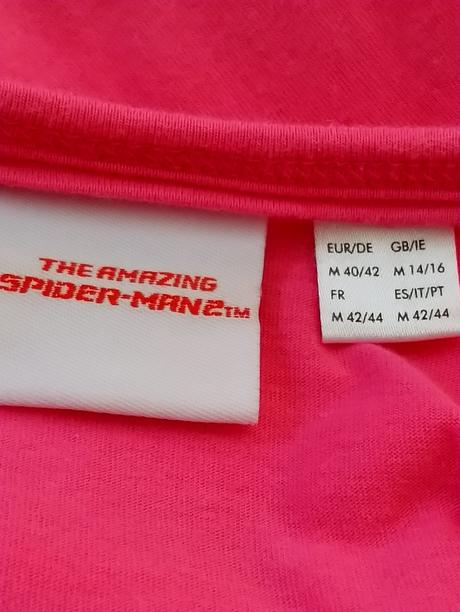 Dámsky sýto ružový bavlnený top, spidermane, m