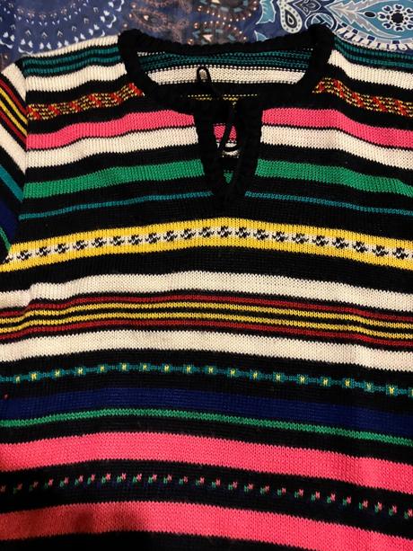 Pásikované svetrík vintage, aigle,36