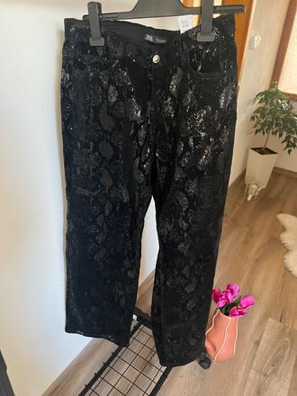 Zara flitrovane nohavice, zara,l