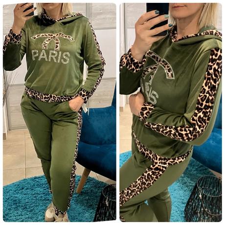 Dámska zamatová súprava s kapucňou (uni), l / m / xl