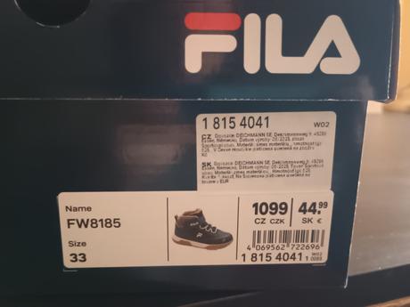Zimná chlapčenská obuv, fila,33