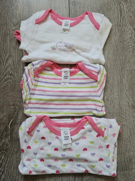 Detske body 3 ks, baby club,80