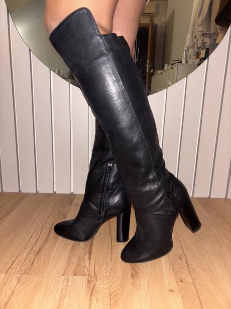 Kožené čižmy, zara,36