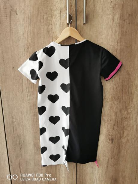 Detské asimetrické tričkové šaty, 146