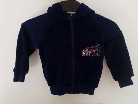 Velúrovú mikinu na zips, baby,86