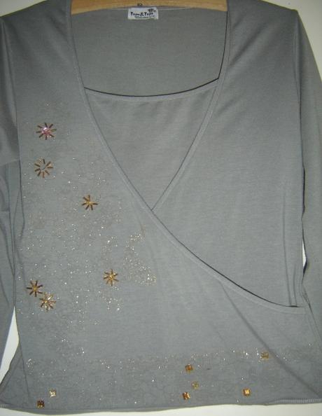 Sive tricko 2v1 od tom&tom collection vel. l/xl, l