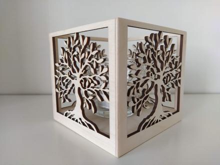 Drevený svietnik strom života, 