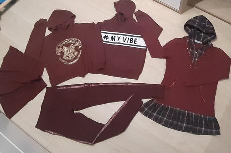 Bordovy dievcensky mix od vel.152-168, 158–170