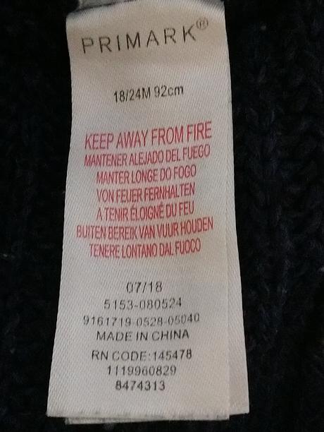 Chlapčenský acrylový tmavo modrý sveter, primark, primark,92