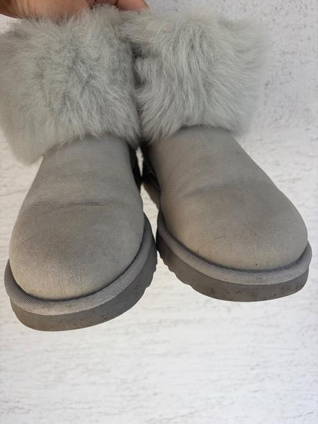 Ugg sive zimne kozene cizmy s velkou kozusinou, ugg,38