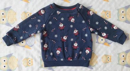 Vianočná mikinka santa zn.primark veľ.74, 74