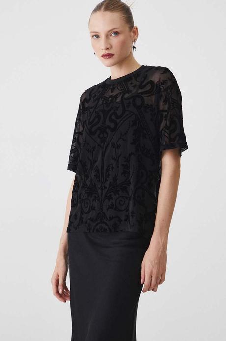 Vzorovaný top s tričkom - s, s