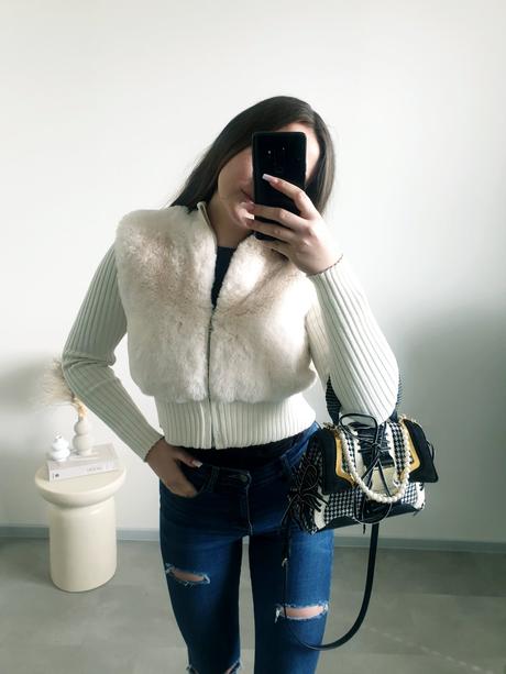 Mikina s kožušinou s, bershka,s