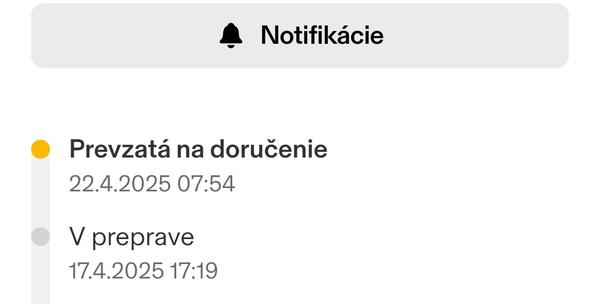 Je balík už doručený na adresu?