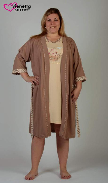 Materská nočná košieľka so županom, vienetta secret,36 - xxl