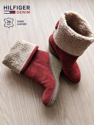 Tommy hilfiger kožené čižmy na platforme 36, tommy hilfiger,36