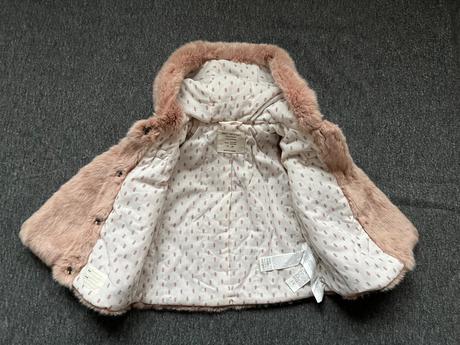 Kabát kožúškový, zara,92