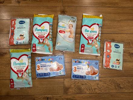 Mix prémiových plienok, pampers,7 kg - 18 kg