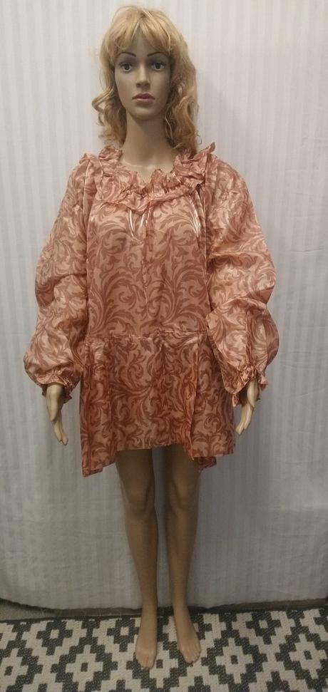 Karnevalová staroružová maxi blúza, xxxl a viac,