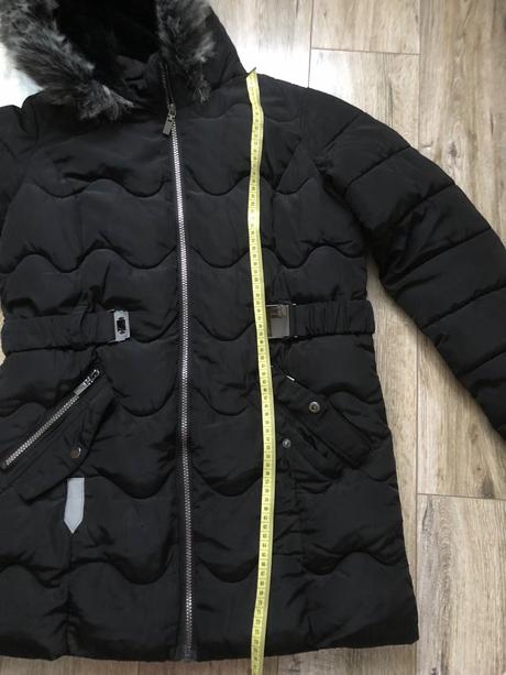Čierna zimná bunda predĺžená 164, f&f,164
