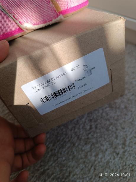 Pegres prezuvky papucky barefoot, pegres,31