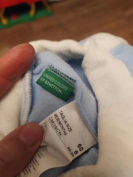 Teplé velurove nohavice 60 cm, benetton,62