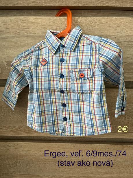 Košeľa ergee veľ. 74 / 6-9 mes., ergee,74