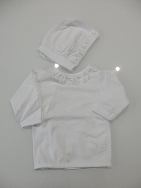 Nenosená košielka + čiapka pre novorodenca, 56