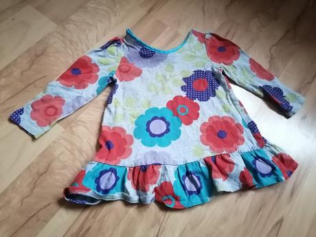 Kvetované tričko s volánom - 92, 92