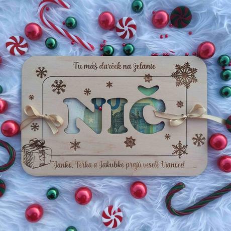 Vianočné nič - obálka na peniaze,