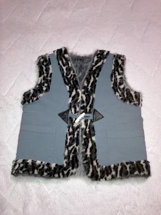 Kožušinková vesta pre dievča, 140