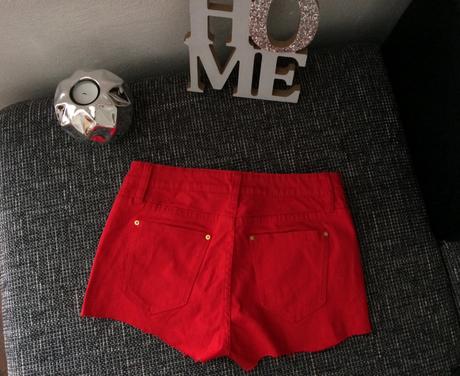 Sýtočervené šortky, xs