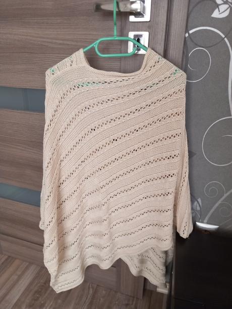 Bezove pončo svetrik, 36 / 38 / m / s