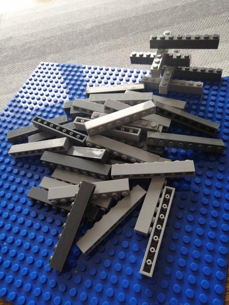 20ks stavebné kocky 1x8, 