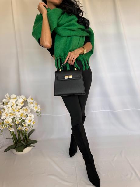 Hrubý jemný vlnený šál, 