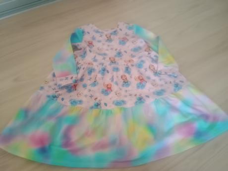 Šaty handmade top stav, 128