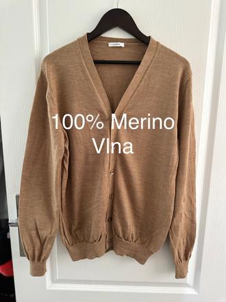 Luxusný kardigan zo merino extra jemnej vlny, l