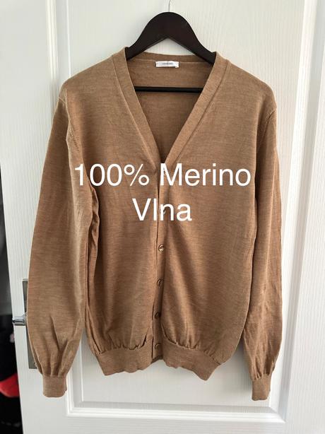 Luxusný kardigan zo merino extra jemnej vlny, l