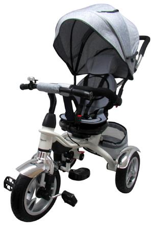 R-sport trojkolka t3, 3v1 sivá, r-sport