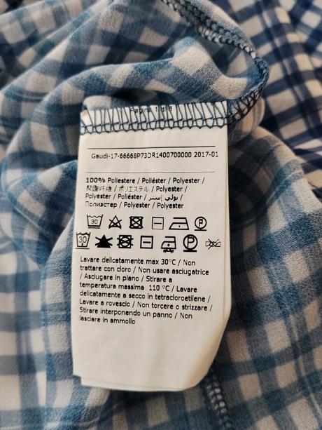 Denny rose luxusná károvaná blúzka s volánmi, xs