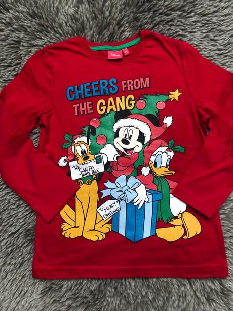 Vianočne mickey tričko 116, pepco,116