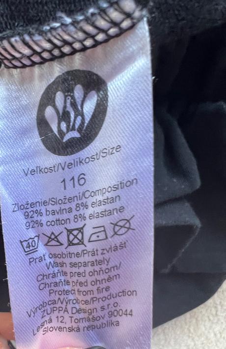 Zuppa čierne sukňolegíny, 116