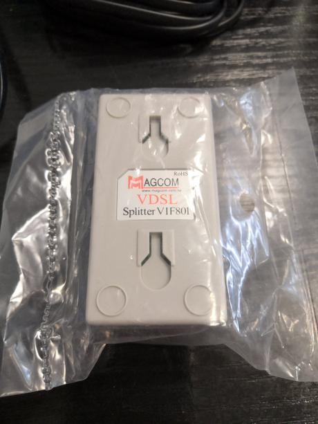 Sieťové káble a agcom vdsl splitter, 