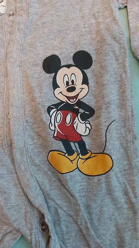 Set overalov/pyžamiek bez nožičiek mickey h&m 68, h&m,68