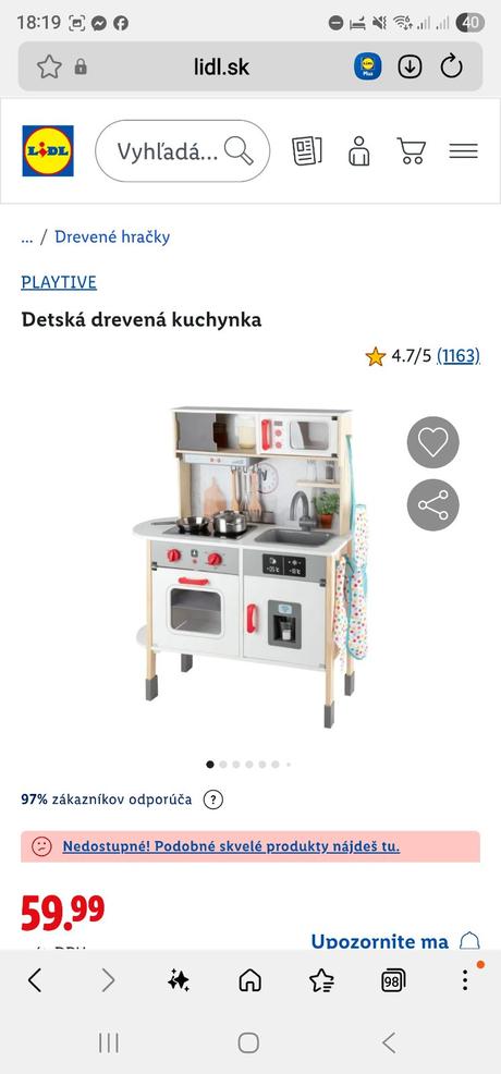 Drevena kuchynka + odrazadlo zdarma, 