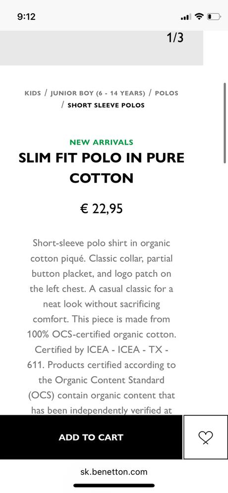 2letne polokošeľa 140/146, benetton,146