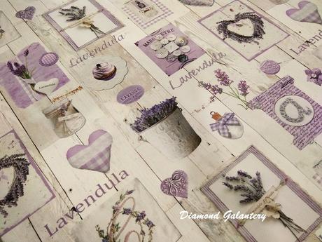 Bavlnená látka - lavendula - cena  za 10 cm, 
