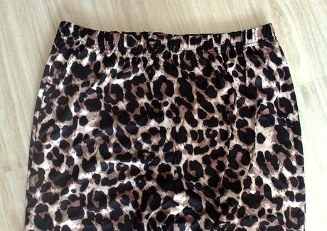 Moderné hnedé legíny vzor leopard, v. s/m, m / s